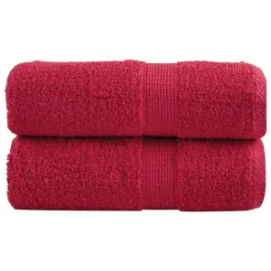 Premium Washcloths 2 pcs Red 30x30 cm 600 gsm 100% Cotton