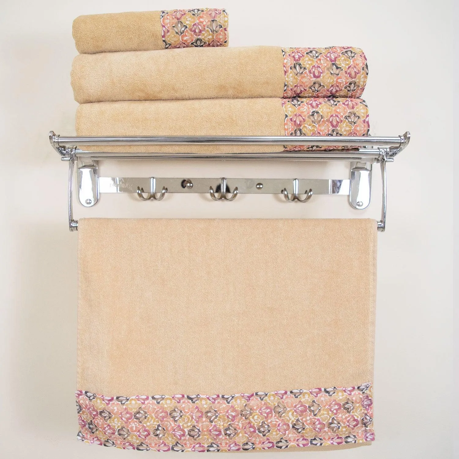 Prima Lace 100% Cotton Bath and Hand Towel Set of 4 | Ultra Soft, Highly Absorbent Luxurious Towels