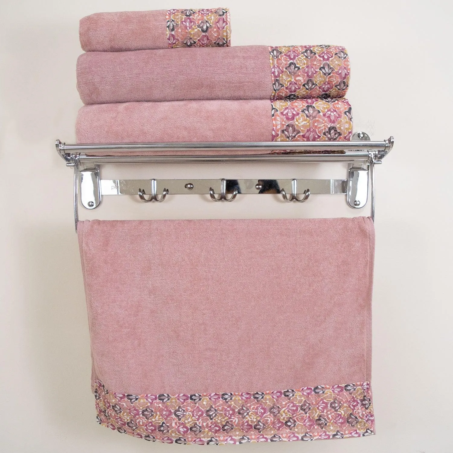 Prima Lace 100% Cotton Bath and Hand Towel Set of 4 | Ultra Soft, Highly Absorbent Luxurious Towels