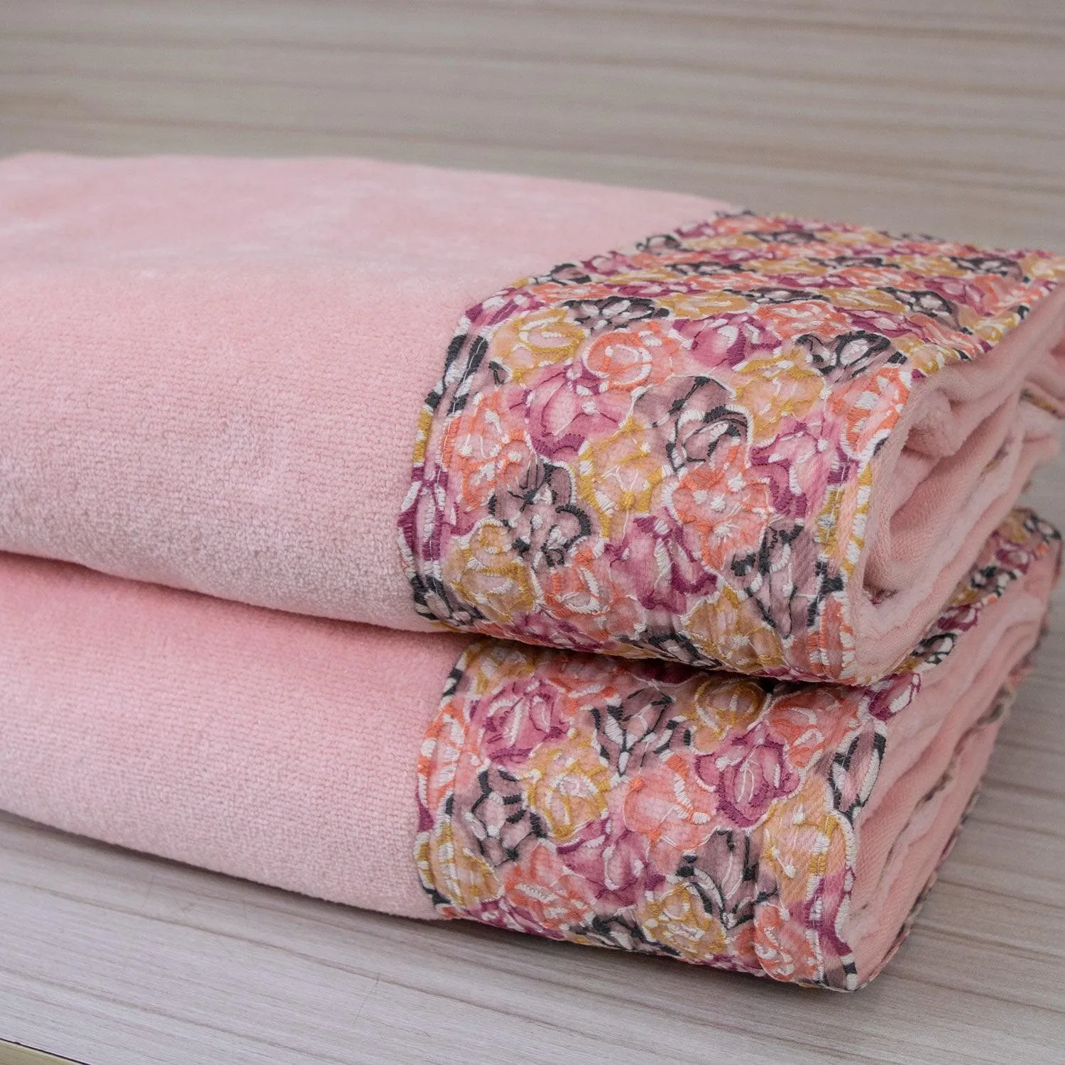 Prima Lace 100% Cotton Bath and Hand Towel Set of 4 | Ultra Soft, Highly Absorbent Luxurious Towels
