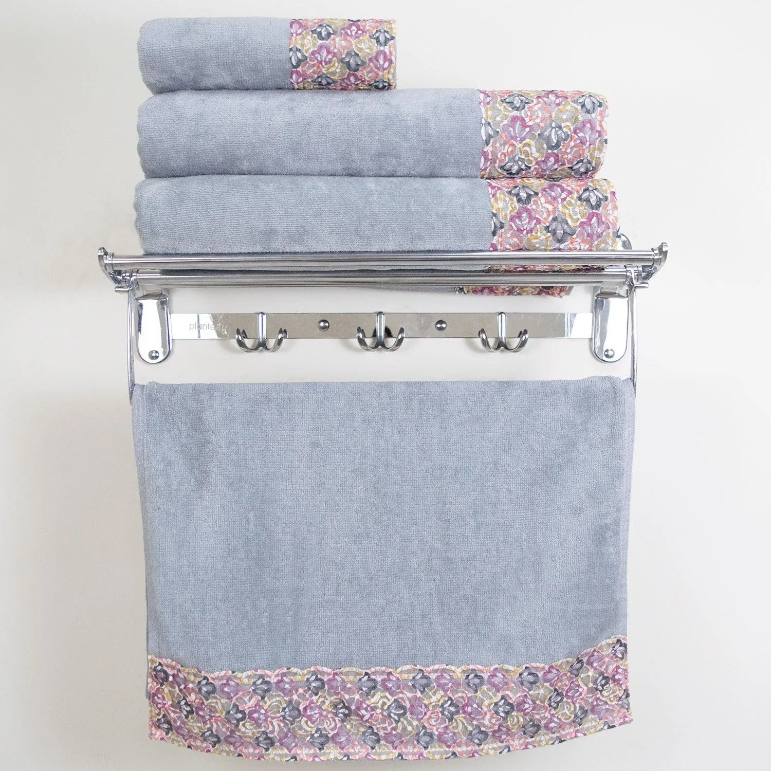 Prima Lace 100% Cotton Bath and Hand Towel Set of 4 | Ultra Soft, Highly Absorbent Luxurious Towels