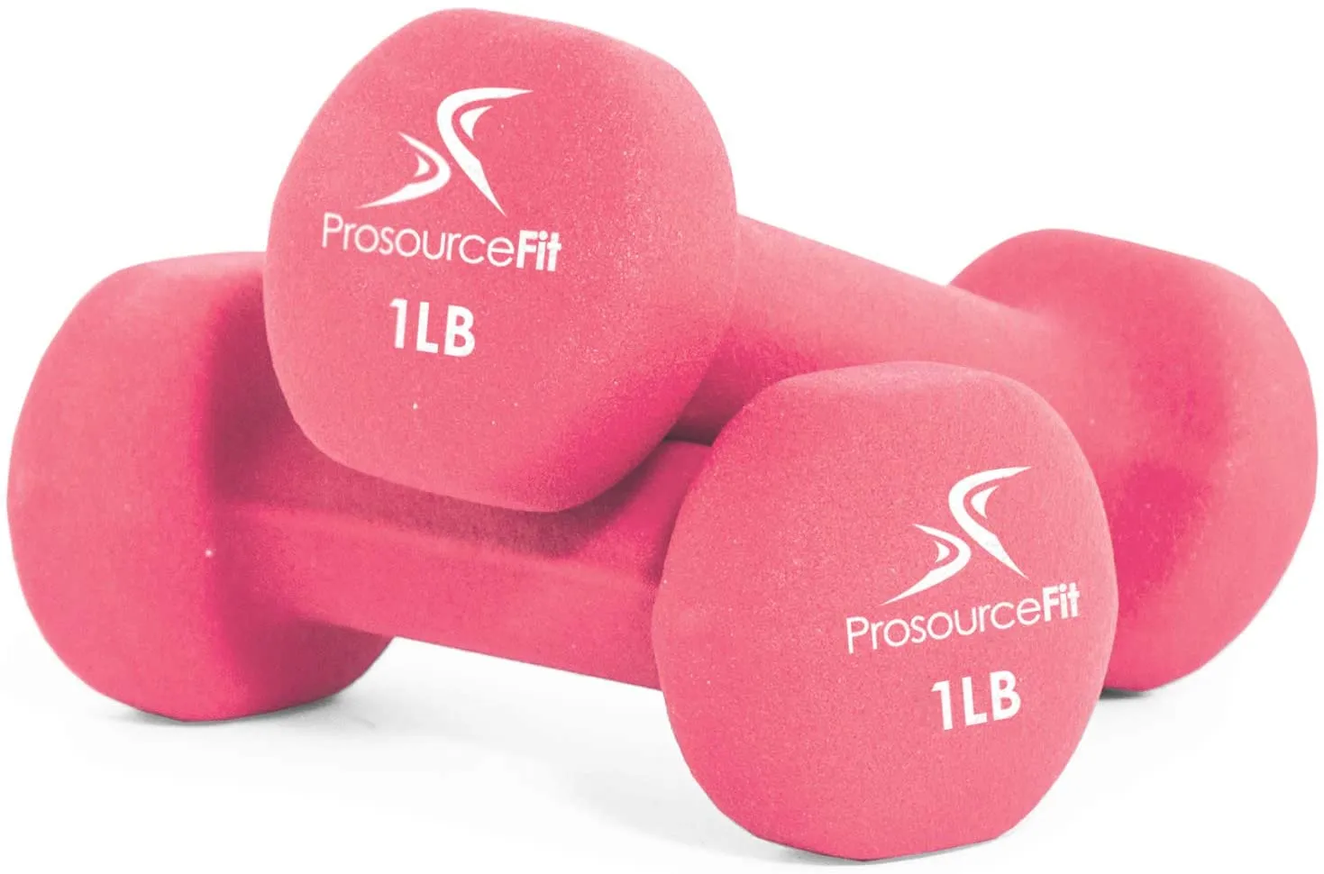 ProsourceFit Set of 2 Neoprene Dumbbell Coated for Non-Slip Grip, 1 lb-12 lb