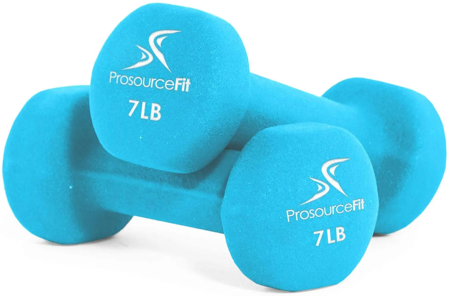 ProsourceFit Set of 2 Neoprene Dumbbell Coated for Non-Slip Grip, 1 lb-12 lb