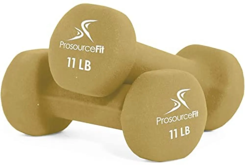 ProsourceFit Set of 2 Neoprene Dumbbell Coated for Non-Slip Grip, 1 lb-12 lb