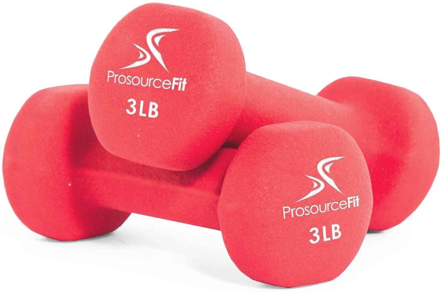 ProsourceFit Set of 2 Neoprene Dumbbell Coated for Non-Slip Grip, 1 lb-12 lb