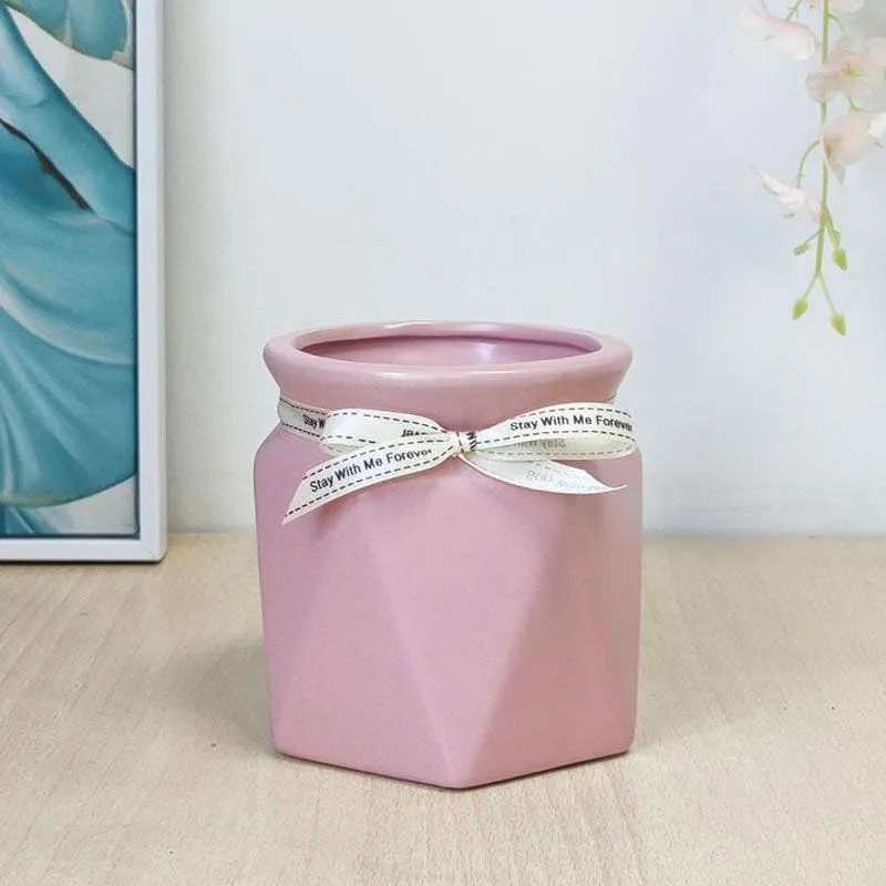 Quirky Contours Vase - Pink
