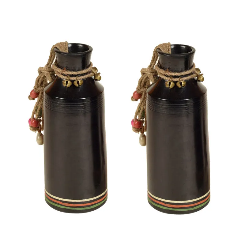 Rachanna Handpainted Terracotta Vase - Set of Two
