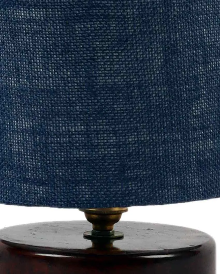 Radian Jute Table Lamp With Wood Chocolate Base | 7 x 7 inches