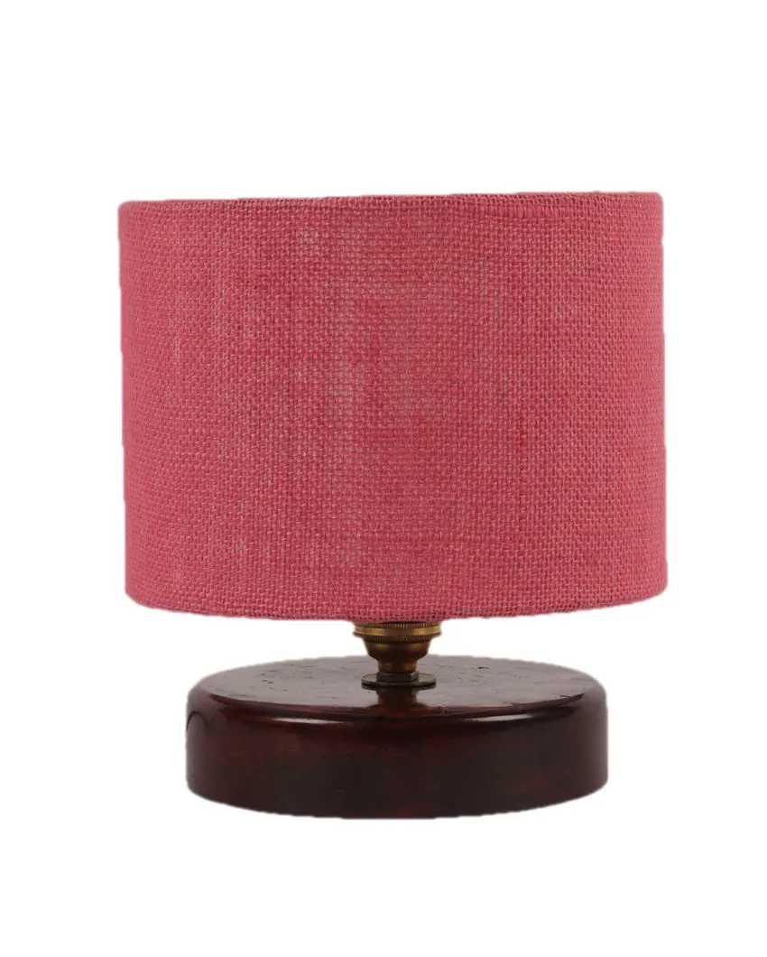 Radian Jute Table Lamp With Wood Chocolate Base | 7 x 7 inches