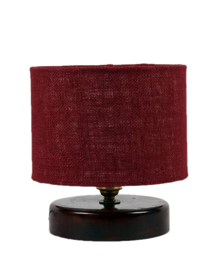 Radian Jute Table Lamp With Wood Chocolate Base | 7 x 7 inches