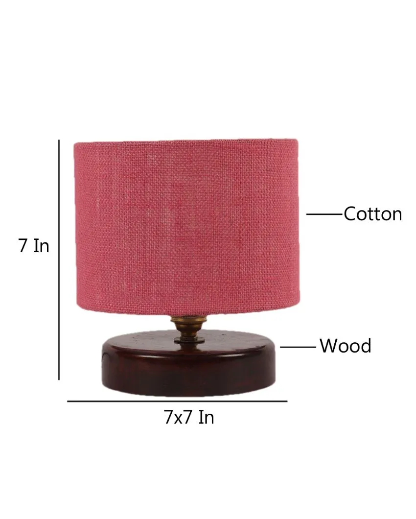 Radian Jute Table Lamp With Wood Chocolate Base | 7 x 7 inches