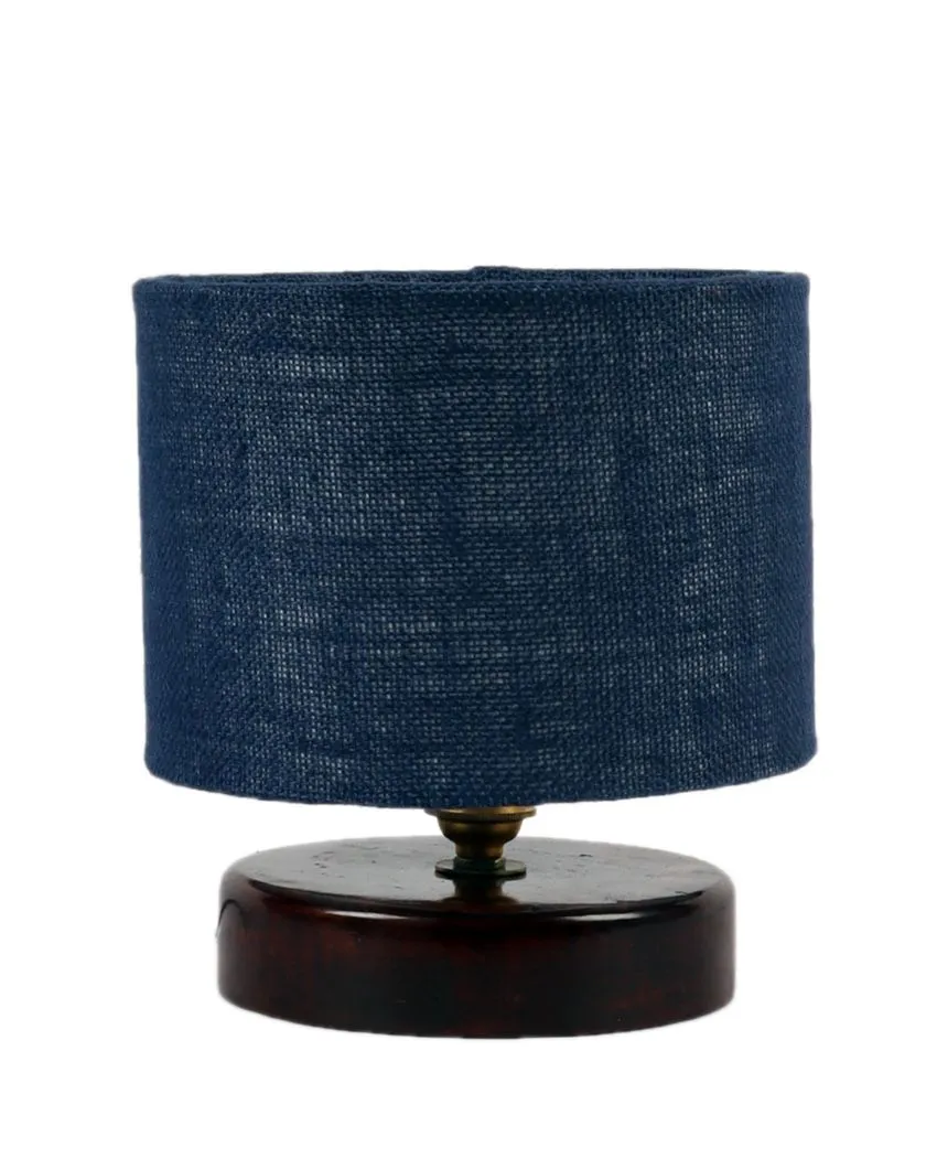 Radian Jute Table Lamp With Wood Chocolate Base | 7 x 7 inches
