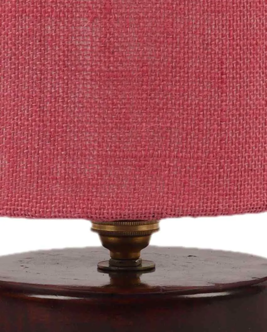 Radian Jute Table Lamp With Wood Chocolate Base | 7 x 7 inches