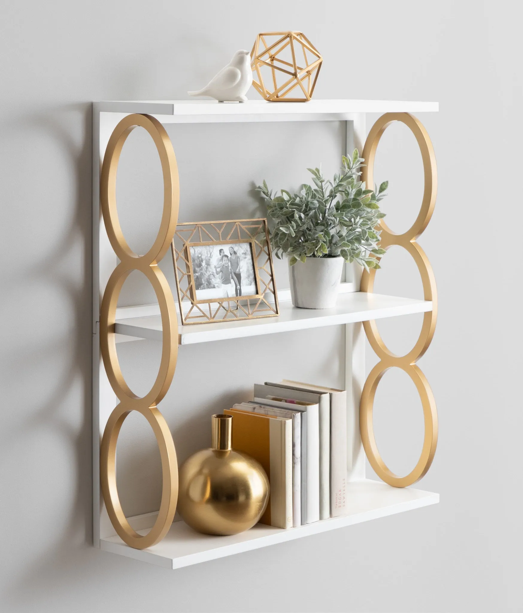 Ring Wooden 3-Tier Shelf