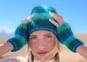 ROSE CARMINE~ Hat w green colors and Lurex trim