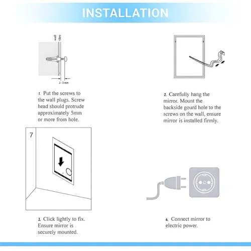 Round LED Touch Sensor Wall Mirror with Dual Light Modes – Ideal for Bathroom, Bedroom & Living Room (30X30 (inch))