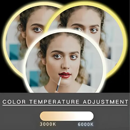 Round LED Touch Sensor Wall Mirror with Dual Light Modes – Ideal for Bathroom, Bedroom & Living Room (30X30 (inch))