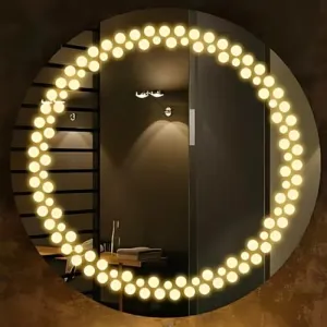 Round LED Touch Sensor Wall Mirror with Dual Light Modes – Ideal for Bathroom, Bedroom & Living Room (30X30 (inch))