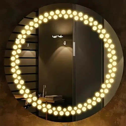 Round LED Touch Sensor Wall Mirror with Dual Light Modes – Ideal for Bathroom, Bedroom & Living Room (30X30 (inch))