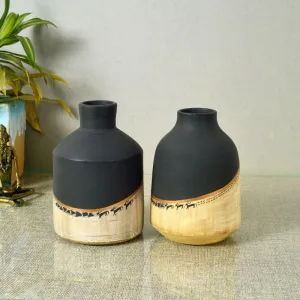 Rudo Tribal Terracotta Vase - Set Of Two