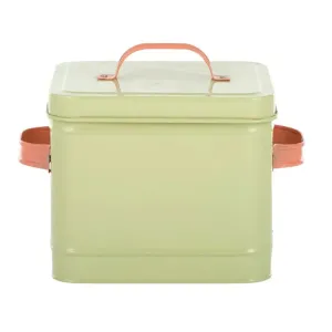 Sage Avena Metal Seed Storage Tin - 25cm x 16cm x 18cm