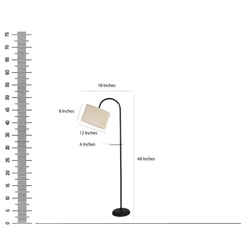 Seria Nyxa Floor Lamp With Shelf