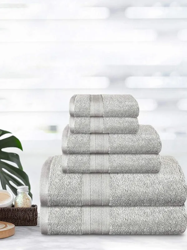 Set of 6. Gray towels