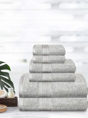 Set of 6. Gray towels