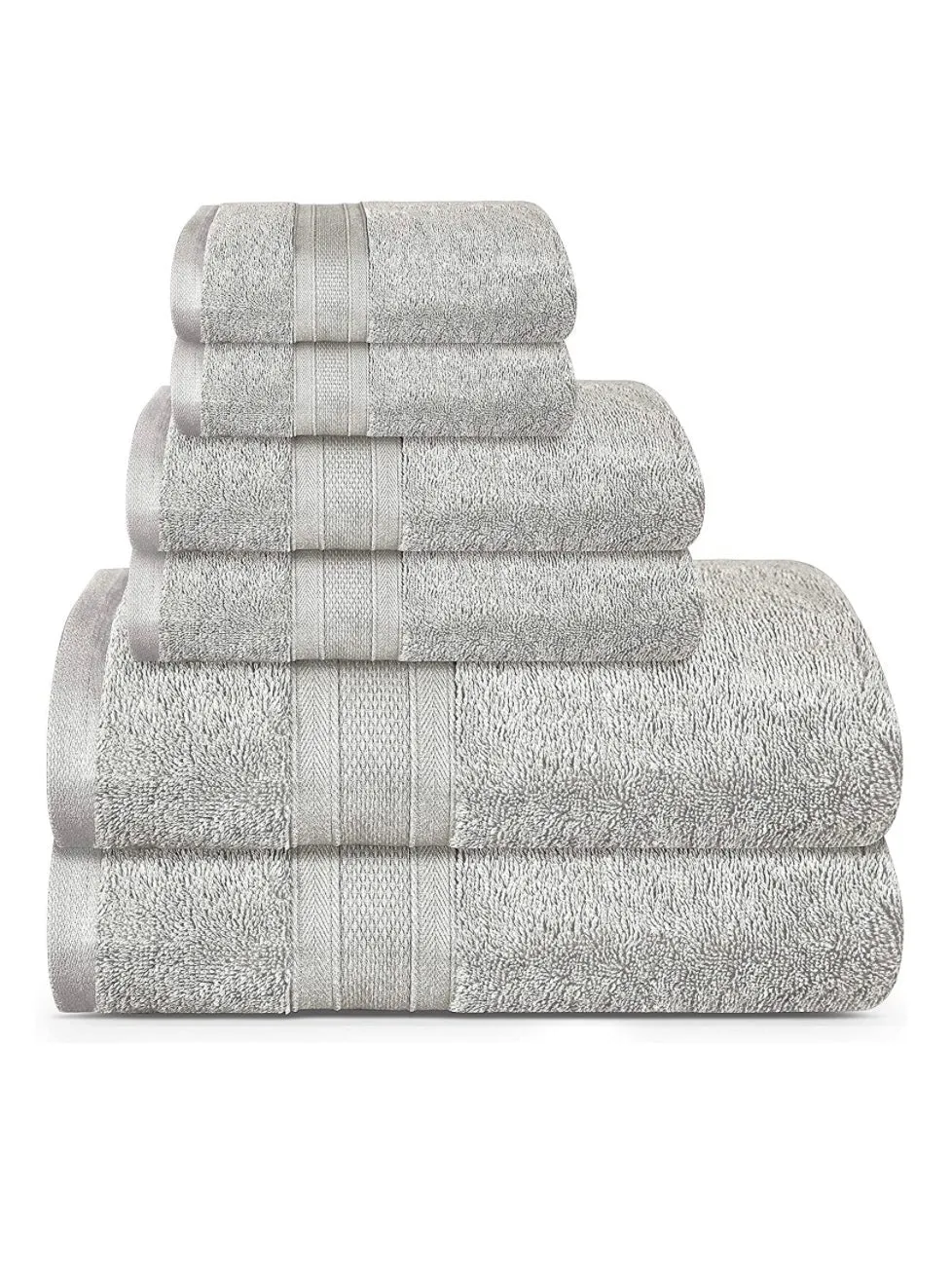Set of 6. Gray towels