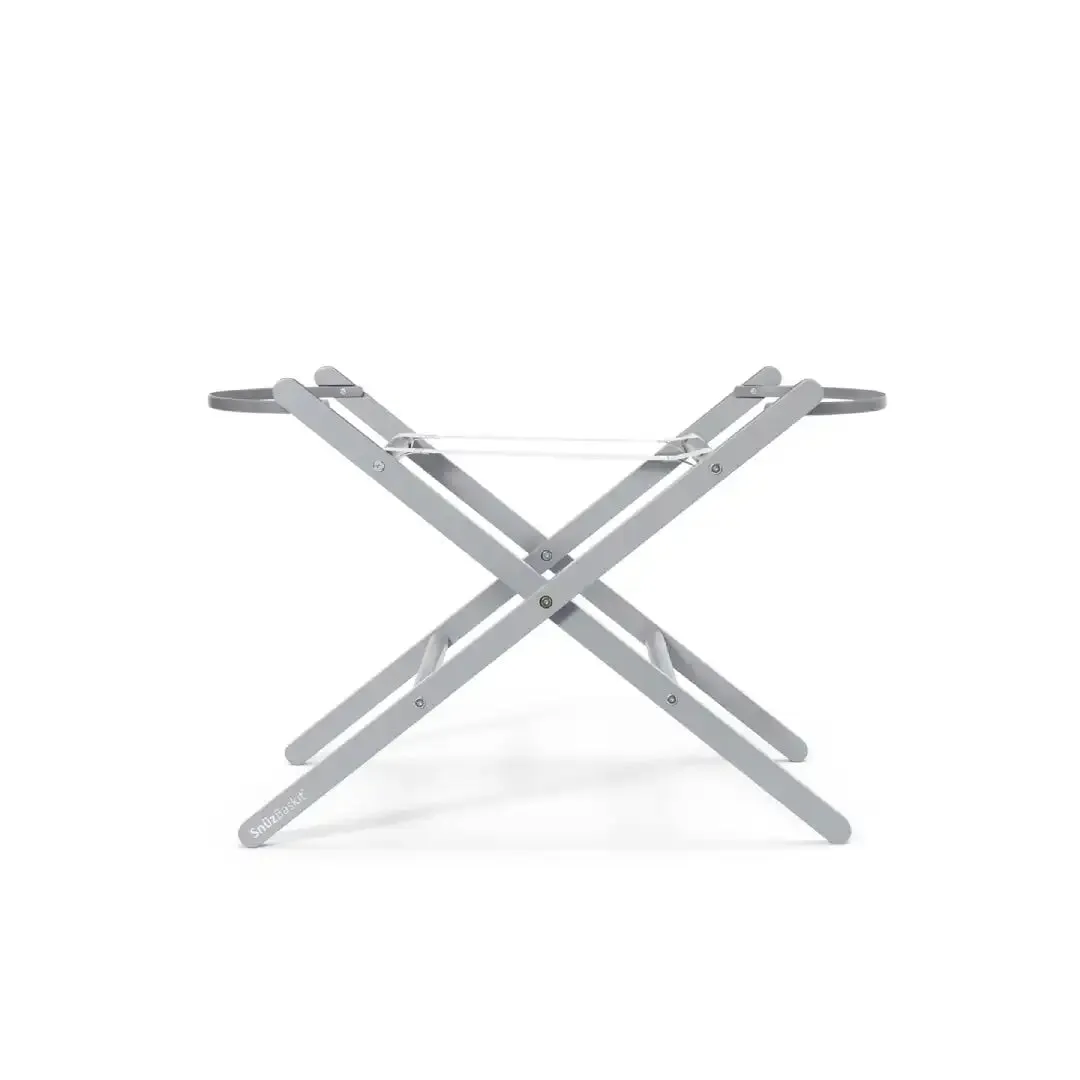 SnuzBaskit Light Grey Moses Basket & Dove Stand