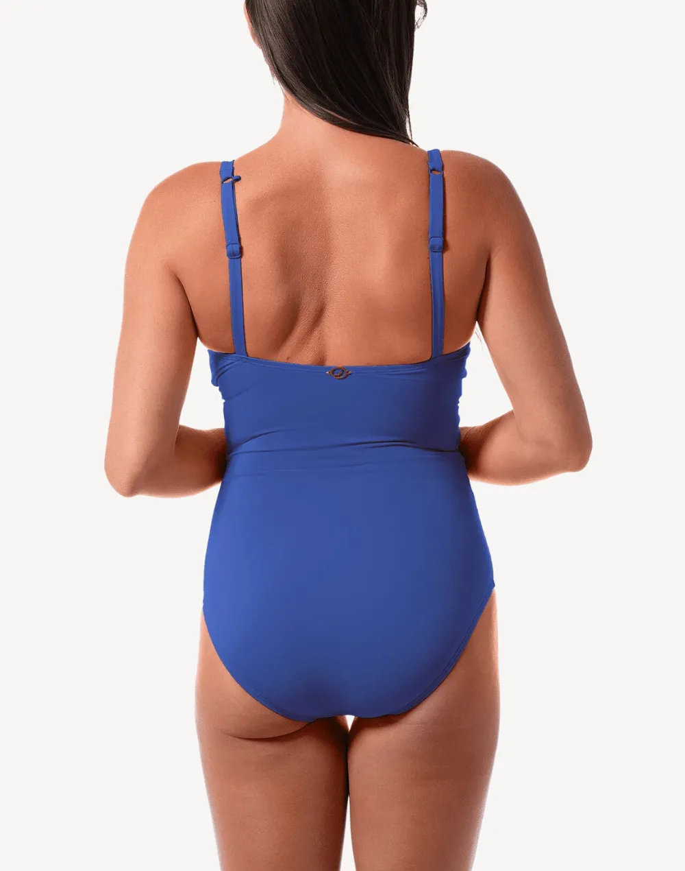 Solid Patty Surplice One Piece Swimsuit