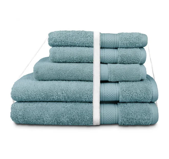 St Regis 5 Piece 600GSM Cotton Towel Set Mist