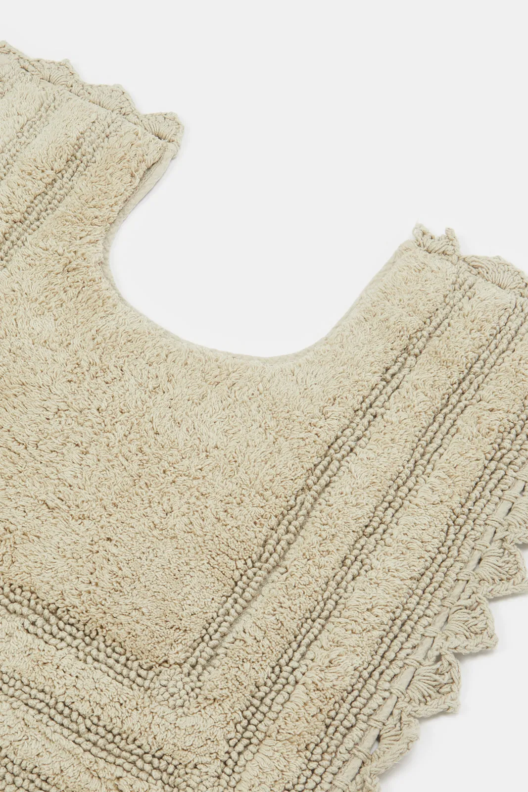 Taupe Crochet Bathmat (2 Piece)