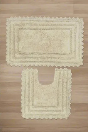 Taupe Crochet Bathmat (2 Piece)