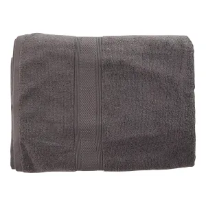 Texmade Premium Super-Absorbent Cotton Bath Sheet, Double Sided Dobby Striped, Charcoal, 64-in