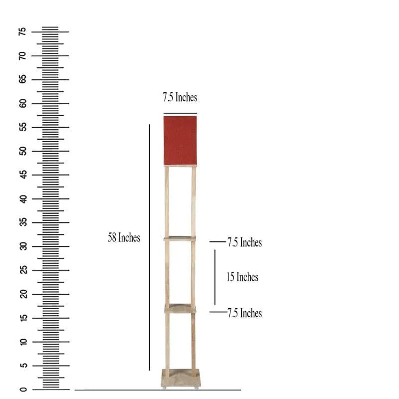 Topaz Gleam Floor Lamp With Shelf