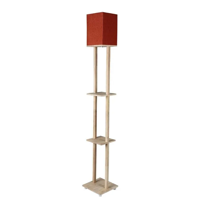 Topaz Gleam Floor Lamp With Shelf