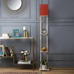 Topaz Gleam Floor Lamp With Shelf