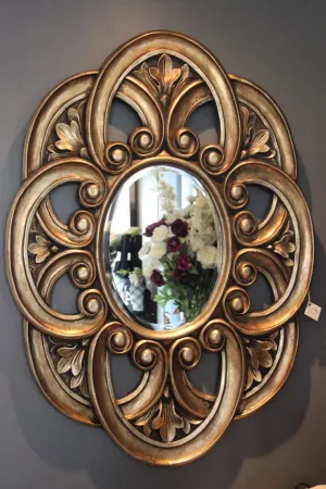 TOUCH WOOD HANDICRAFT Wall Wooden Frame for Your Luxury Home Decor, Antique Gold Color 36x24 Inch