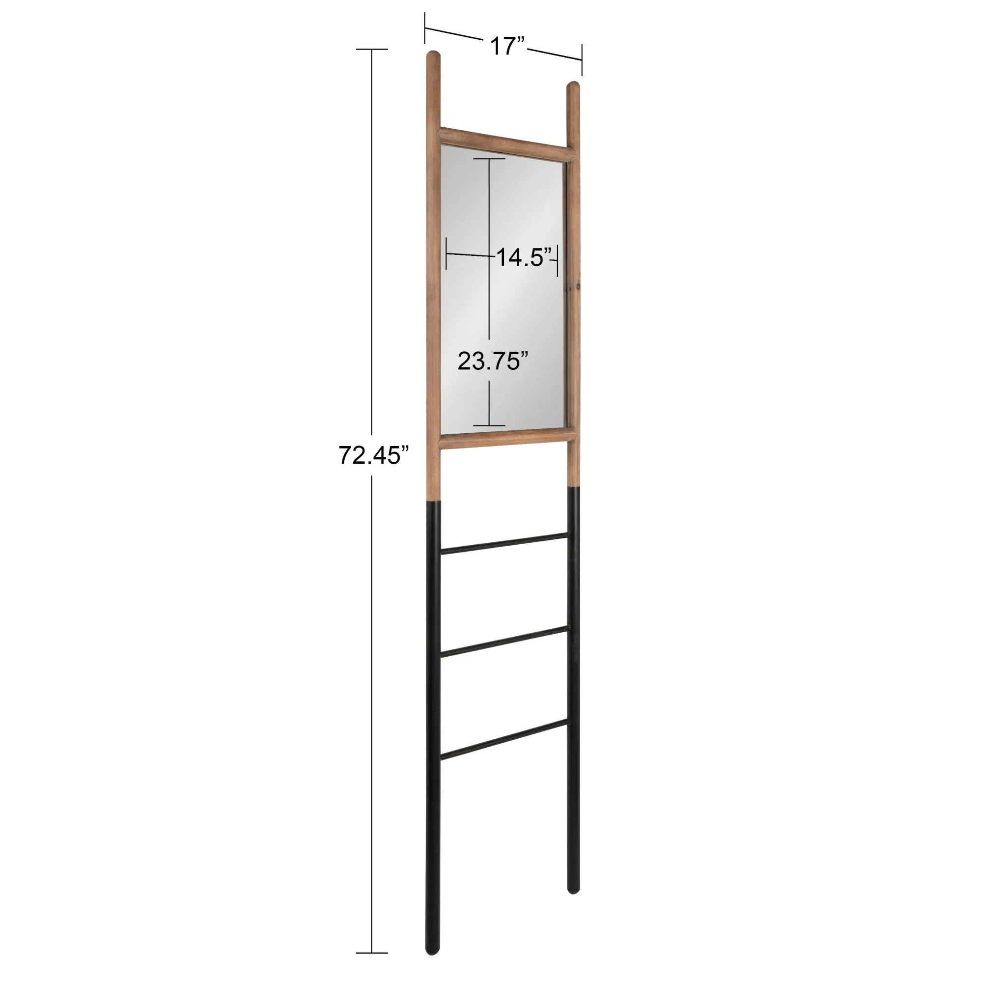 Trygg Rustic Leaning Ladder Mirror