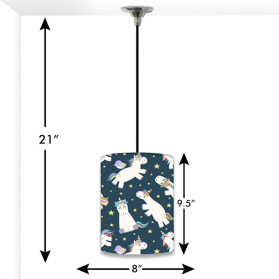 Unicorn Hanging Kids Bedroom Pendent Lamps - 0057