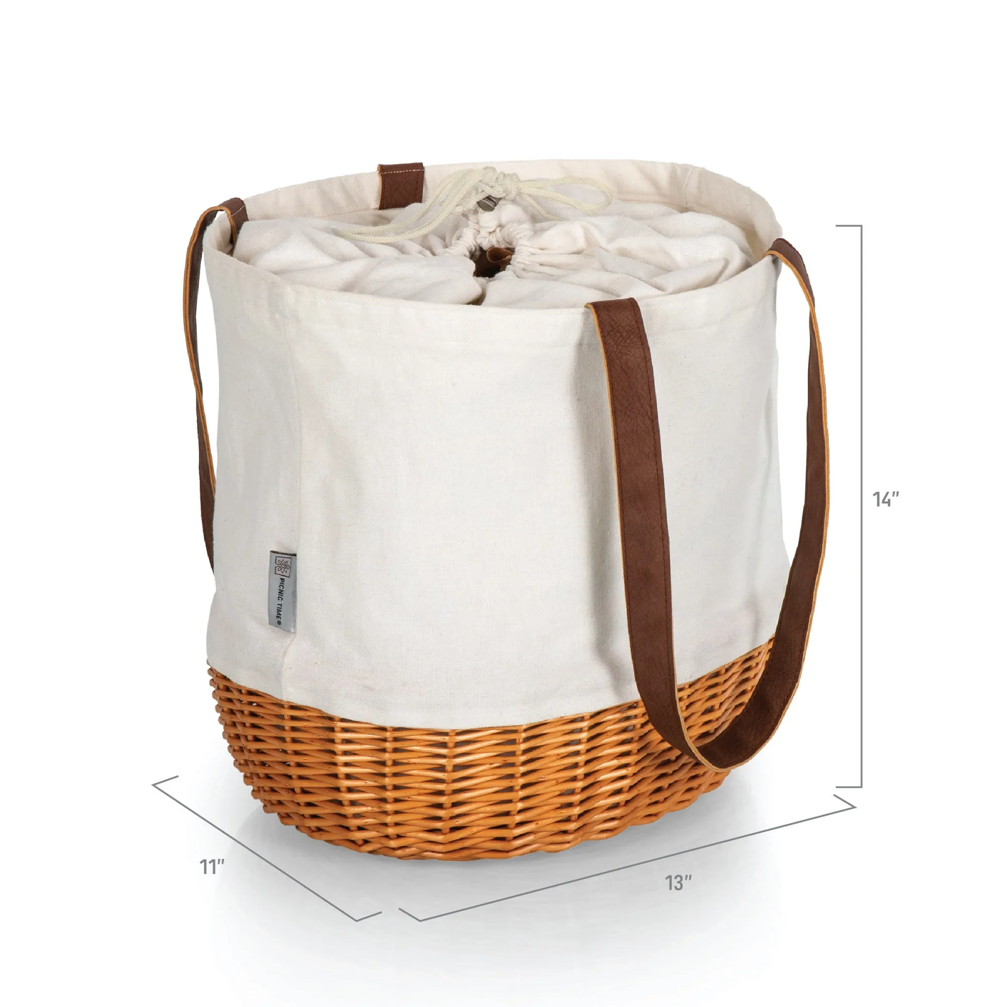UP - Coronado Canvas and Willow Basket Tote