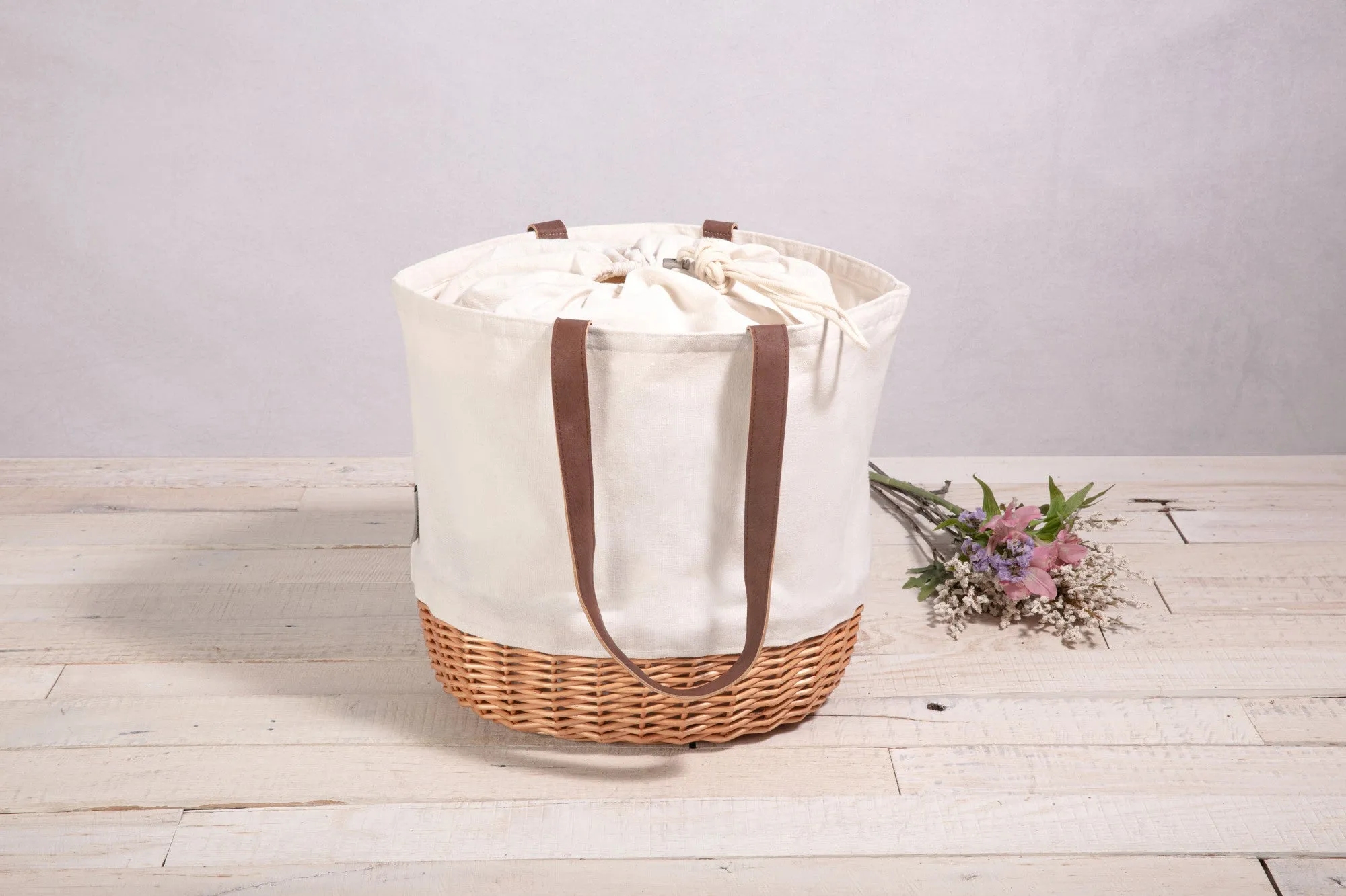 UP - Coronado Canvas and Willow Basket Tote