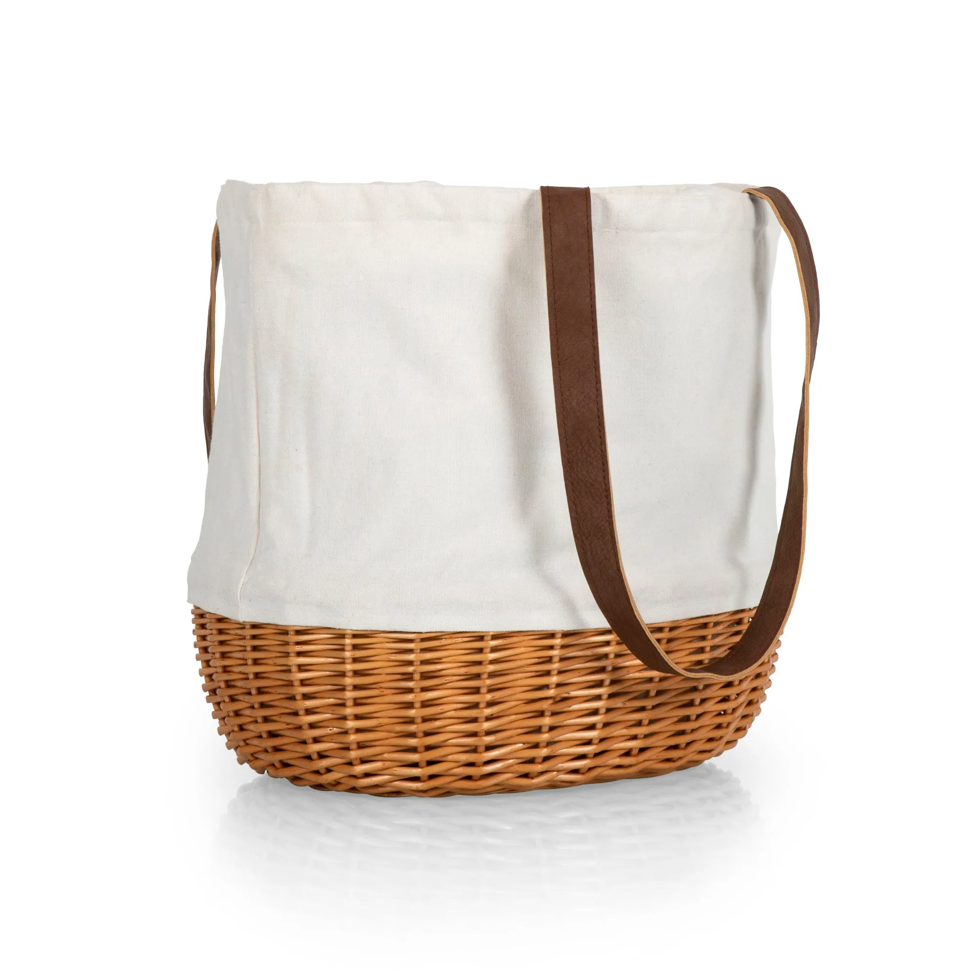 UP - Coronado Canvas and Willow Basket Tote