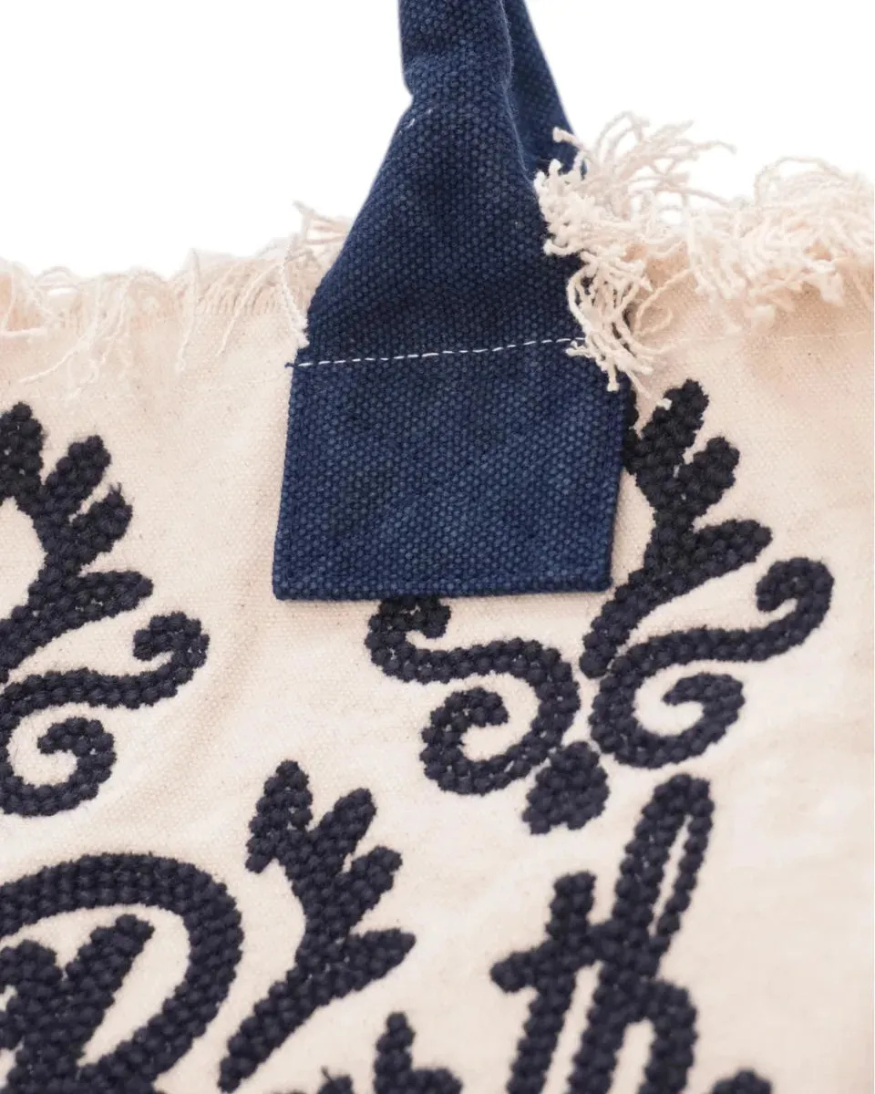 Vanity Rug White and Blue