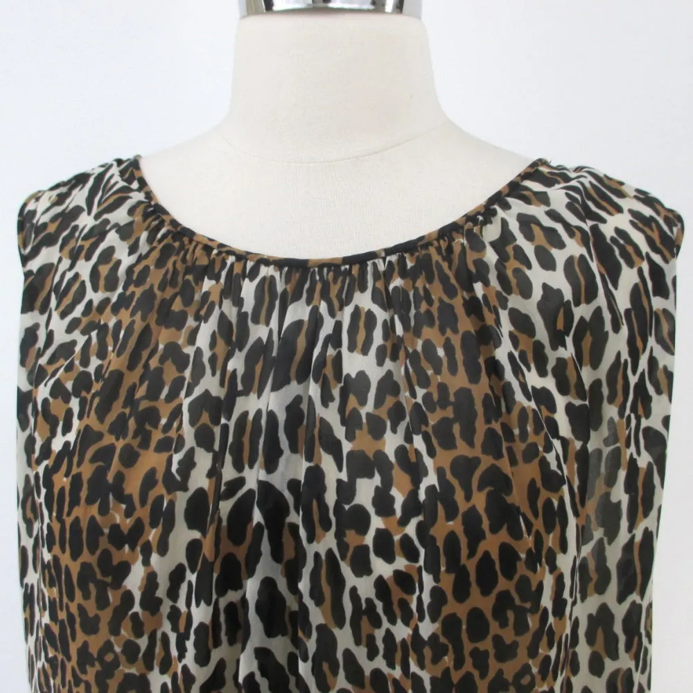 Vintage 60s Leopard Print Nightgown L
