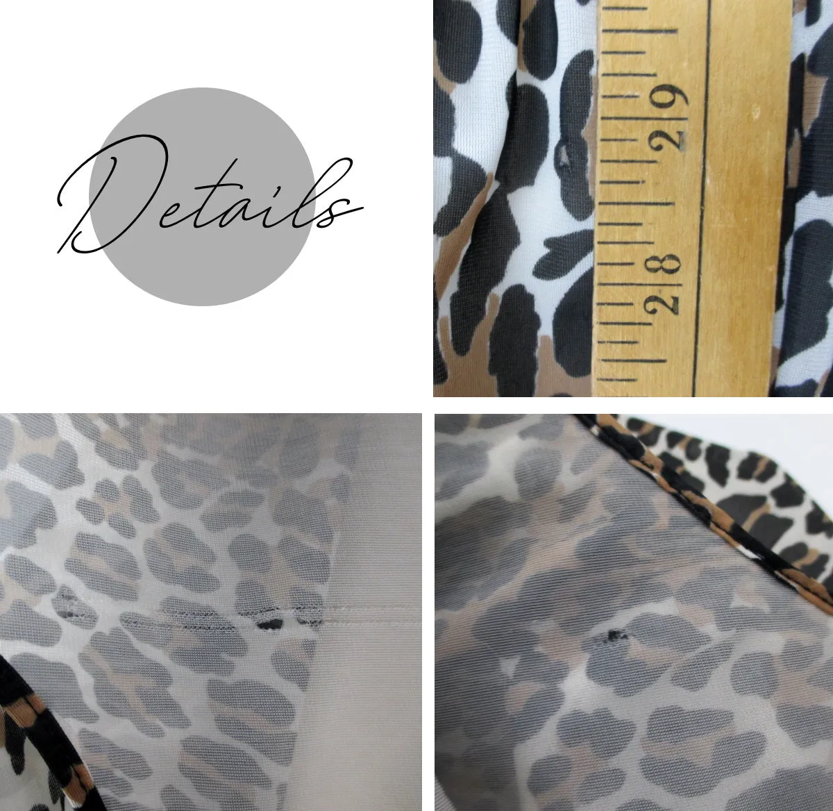 Vintage 60s Leopard Print Nightgown L