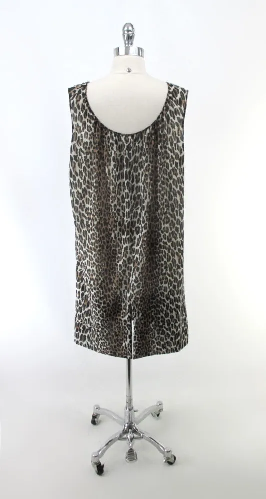 Vintage 60s Leopard Print Nightgown L