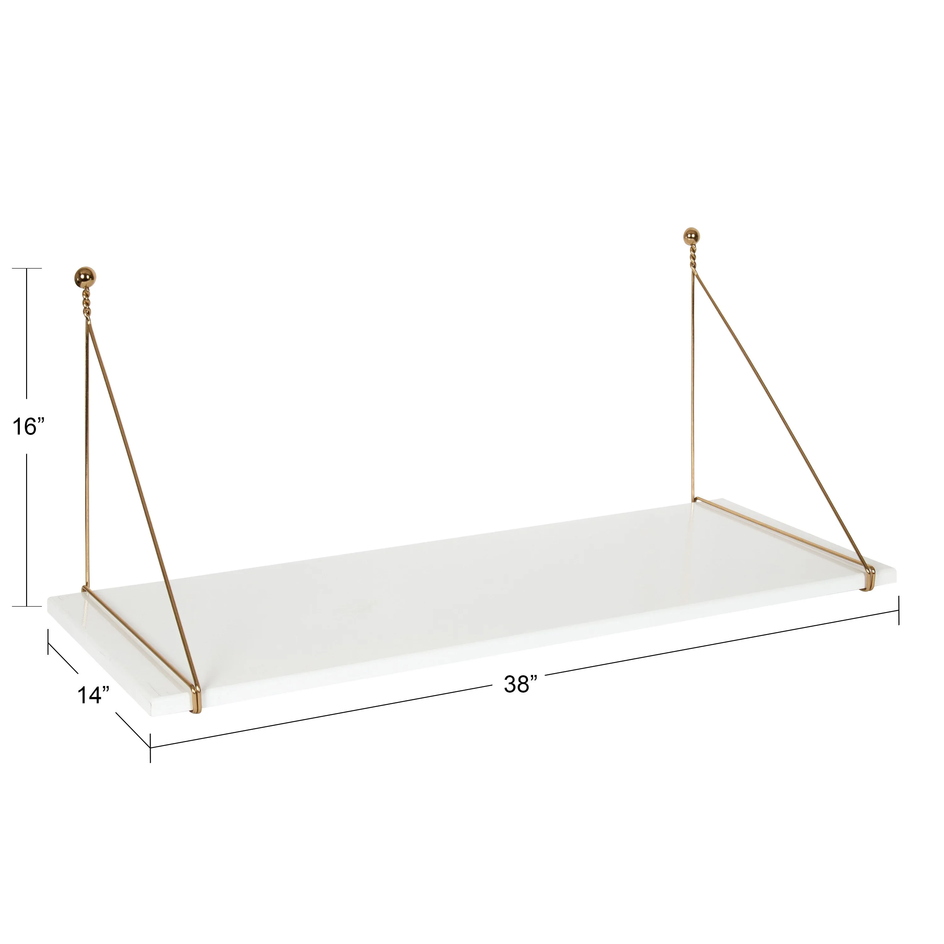 Vista Wall Mounted Wooden Desk Shelf