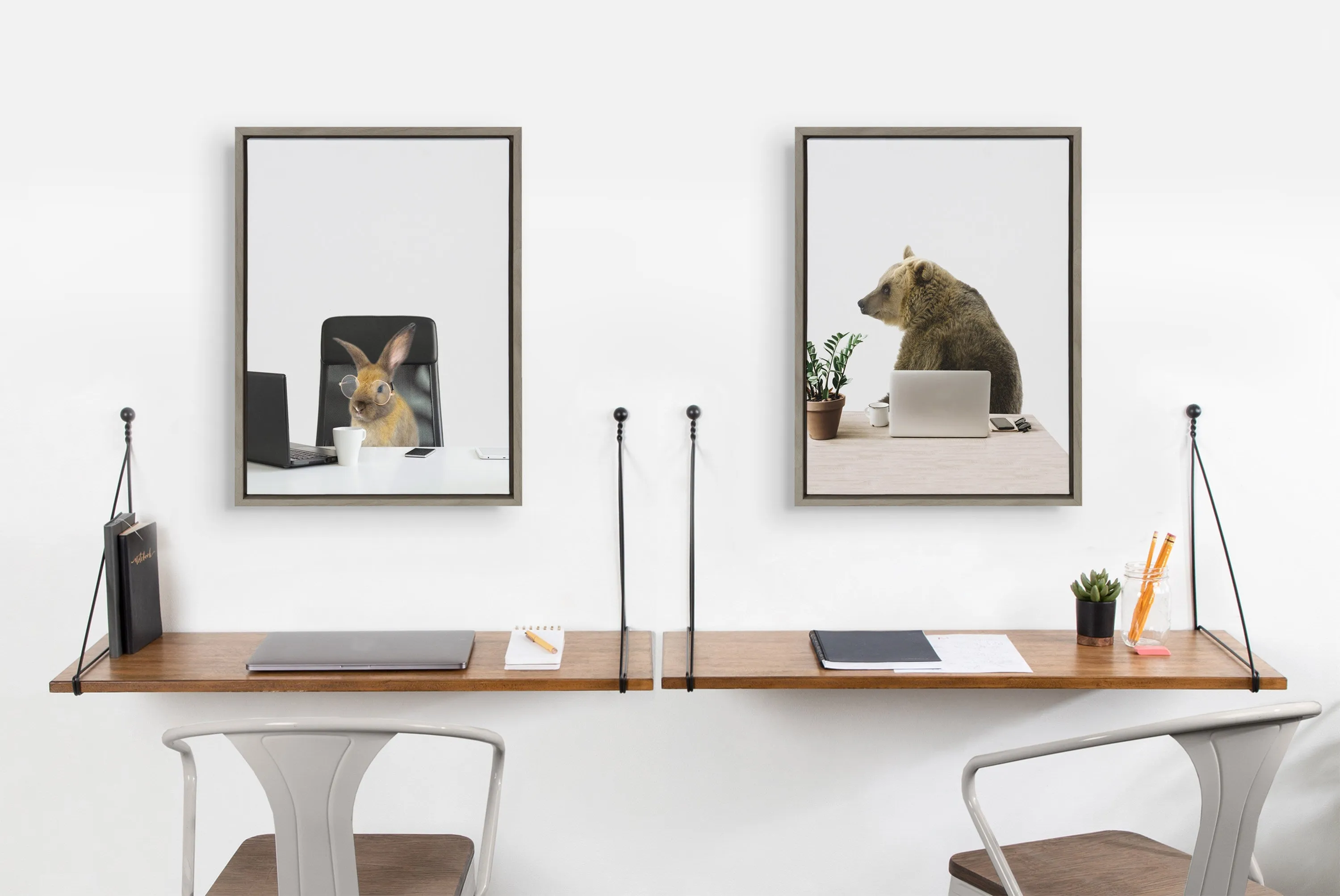 Vista Wall Mounted Wooden Desk Shelf